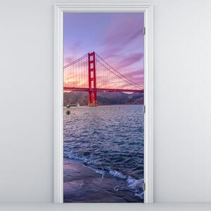 Foto tapeta za vrata - Most sa zalaskom sunca (95x205cm)
