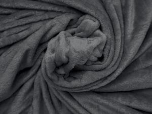 Tamno siva deka od mikropliša VIOLET, 170x200 cm