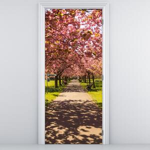 Foto tapeta za vrata - Voćnjak trešanja (95x205cm)