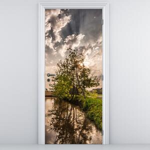Foto tapeta za vrata - Priroda sa zrakama (95x205cm)