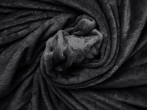 Crna deka od mikropliša VIOLET, 170x200 cm