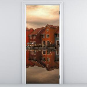 Foto tapeta za vrata - Šarene kućice (95x205cm)
