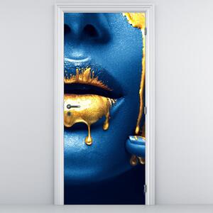 Foto tapeta za vrata - Ljudsko lice (95x205cm)