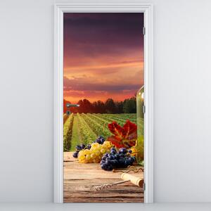 Foto tapeta za vrata - Vinograd i grožđe (95x205cm)
