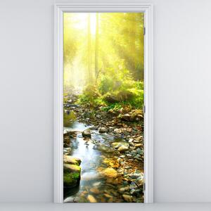 Foto tapeta za vrata - Rijeka u zelenoj šumi (95x205cm)