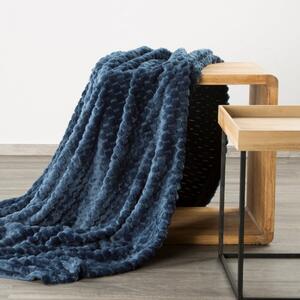 Debeli pokrivač u plavoj boji s modernim uzorkom Širina: 150 cm | Duljina: 200 cm