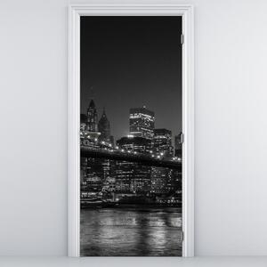 Foto tapeta za vrata - Brooklyn Bridge u New Yorku (95x205cm)