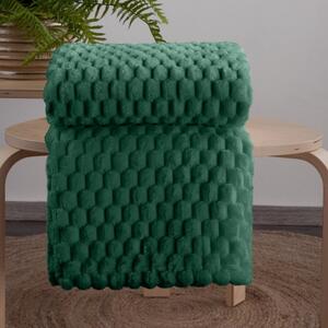 Debeli pokrivač zelene boje s modernim uzorkom Širina: 150 cm | Duljina: 200 cm