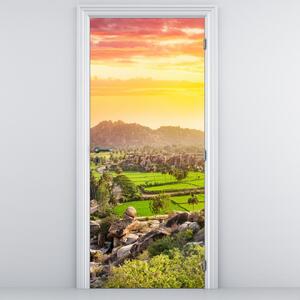 Foto tapeta za vrata - Hampi, dolina u Indiji (95x205cm)