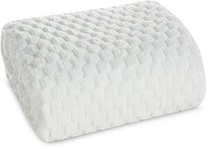 Debeli pokrivač u bijeloj boji s modernim uzorkom Širina: 150 cm | Duljina: 200 cm