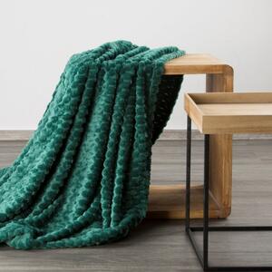 Debeli pokrivač zelene boje s modernim uzorkom Širina: 150 cm | Duljina: 200 cm
