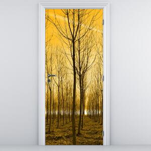 Foto tapeta za vrata - Šuma na zalasku sunca (95x205cm)
