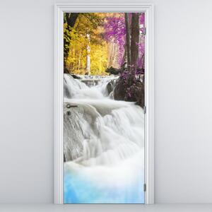 Foto tapeta za vrata - Erawan, vodopad u šumi (95x205cm)