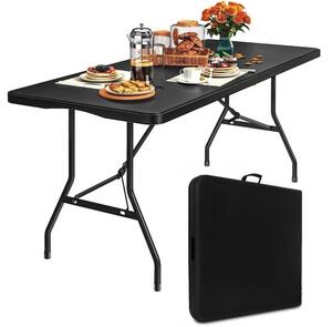 Vrtni ugostiteljski stol sklopivi 180 cm - crni