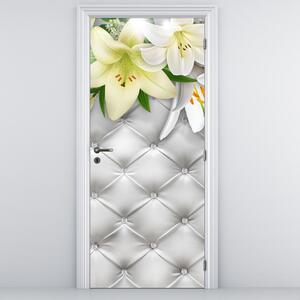 Foto tapeta za vrata - Cvijeće ljiljana (95x205cm)