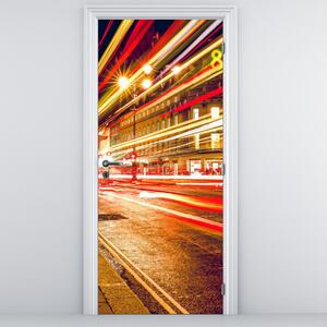 Foto tapeta za vrata - Crvena Londonska telefonska govornica (95x205cm)