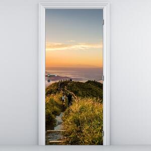 Foto tapeta za vrata - Planine na zalasku sunca (95x205cm)