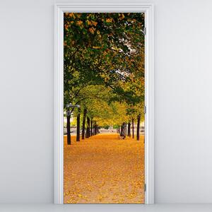 Foto tapeta za vrata - Aleja jesenjih stabala (95x205cm)
