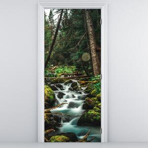 Foto tapeta za vrata - Potok u šumi (95x205cm)