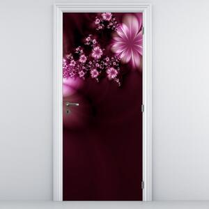 Foto tapeta za vrata - Apstrakcija, cvijeće (95x205cm)