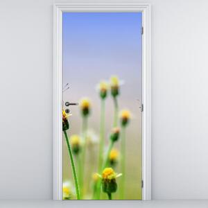 Foto tapeta za vrata - Leptiri na cvijetu (95x205cm)