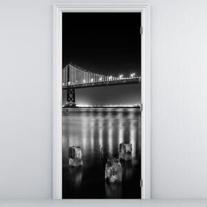 Foto tapeta za vrata - Crno-bijeli most (95x205cm)