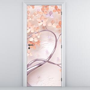 Foto tapeta za vrata - Cvjetovi koralja, apstraktno (95x205cm)
