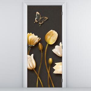 Foto tapeta za vrata - Tulipani, apstrakcija (95x205cm)