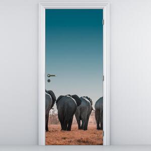Foto tapeta za vrata - Odlazak slonova (95x205cm)