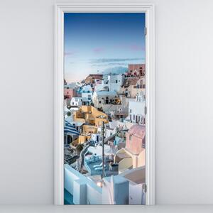 Foto tapeta za vrata - Sumrak na Santoriniju (95x205cm)