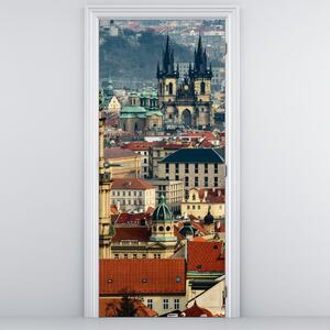 Foto tapeta za vrata - Panorama Praga (95x205cm)