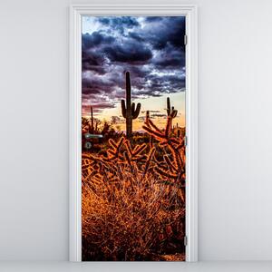 Foto tapeta za vrata - Zlatni pustinjski sat (95x205cm)