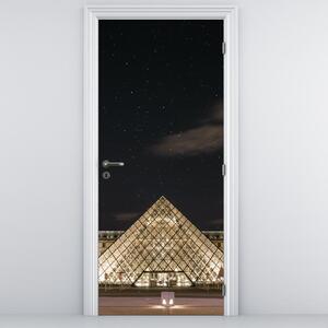 Foto tapeta za vrata - Louvre noću (95x205cm)