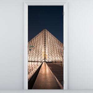 Foto tapeta za vrata - Louvre noću (95x205cm)