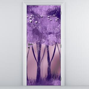 Foto tapeta za vrata - Jelen u čarobnoj šumi (95x205cm)
