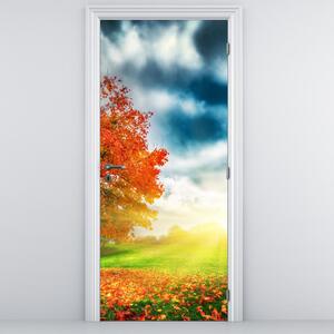 Foto tapeta za vrata - Pejzaž okupan sunčevom svjetlošću (95x205cm)