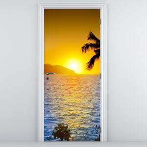 Foto tapeta za vrata - Zalazak sunca nad morem (95x205cm)