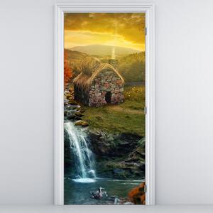 Foto tapeta za vrata - Kućica u vilinskom krajoliku (95x205cm)