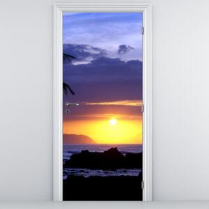 Foto tapeta za vrata - Zalazak sunca nad morem (95x205cm)