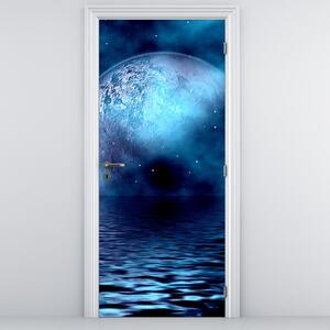 Foto tapeta za vrata - Mjesec iznad morske površine (95x205cm)