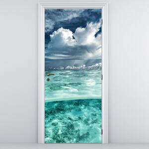 Foto tapeta za vrata - Pogled ispod površine mora (95x205cm)