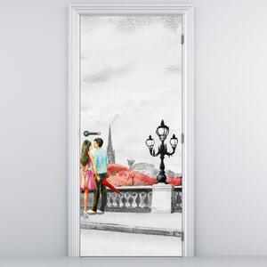 Foto tapeta za vrata - Ljubavnici u Parizu (95x205cm)