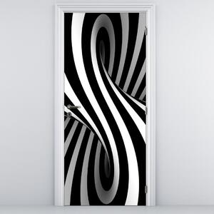 Foto tapeta za vrata - Apstrakcija sa zebra prugama (95x205cm)