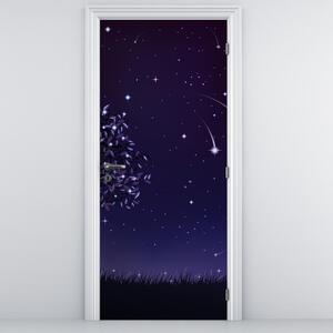 Foto tapeta za vrata- Ilustracija noći (95x205cm)