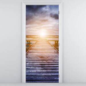 Foto tapeta za vrata - Pristanište sa suncem (95x205cm)
