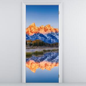 Foto tapeta za vrata - Snježni planinski vrhovi (95x205cm)