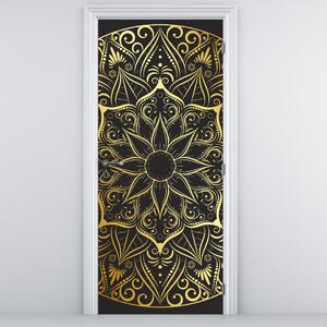 Foto tapeta za vrata - Zlatna apstrakcija (95x205cm)