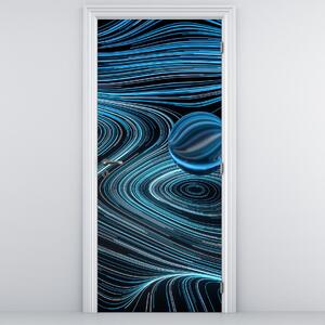 Foto tapeta za vrata - Plava apstrakcija (95x205cm)