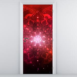 Foto tapeta za vrata - Crvena apstrakcija (95x205cm)