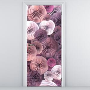 Foto tapeta za vrata - Apstraktni motiv cvijeća ruža (95x205cm)